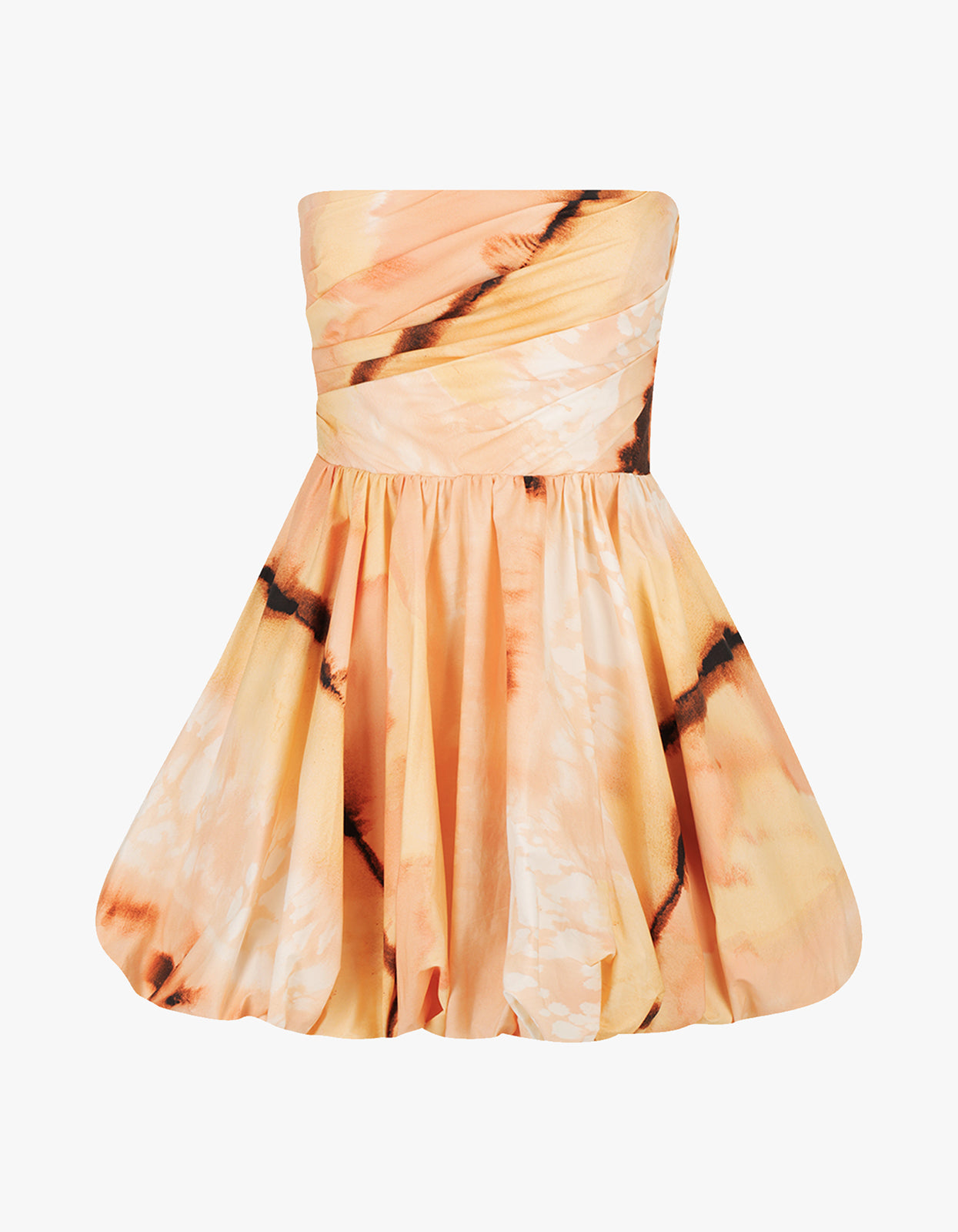 Larissa Draped Bubble Mini Dress - Peach