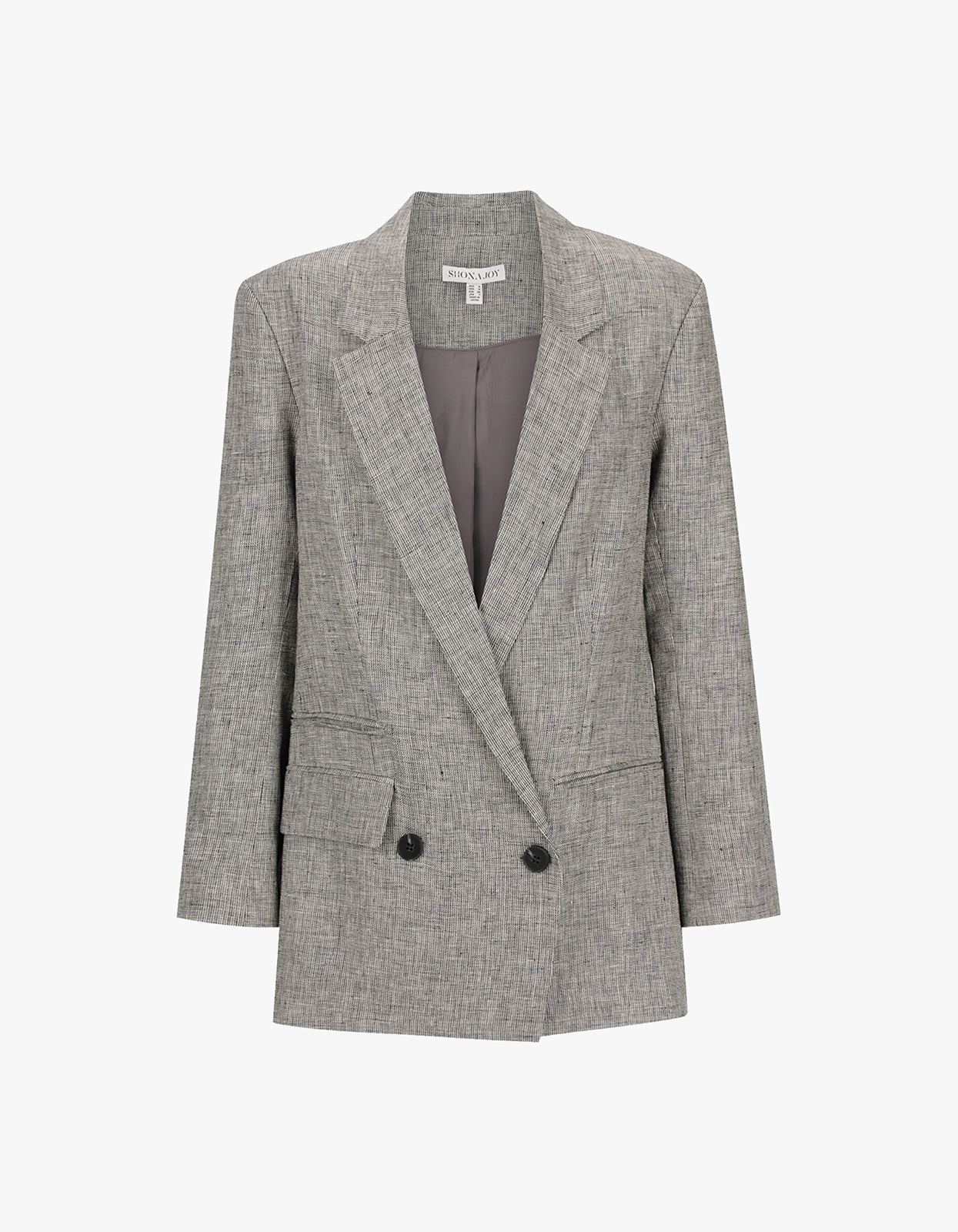 Elliot Double Breasted Blazer - Concrete