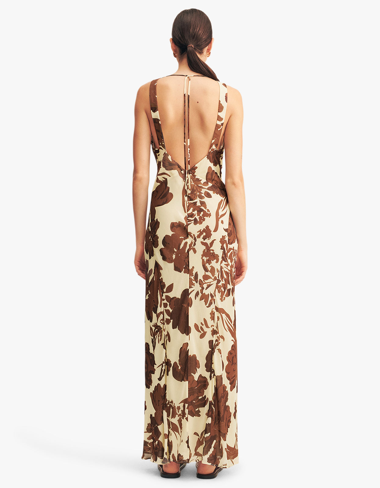 Noa Plunged Maxi Dress - Pineapple Wallflower