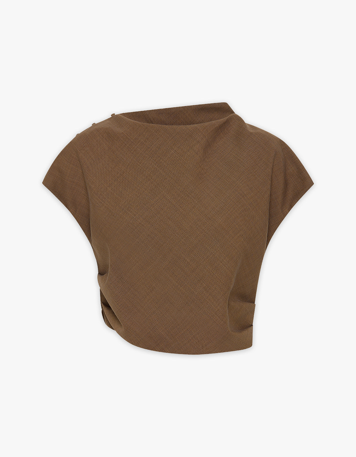 Asher Cap Sleeve Top - Saddle