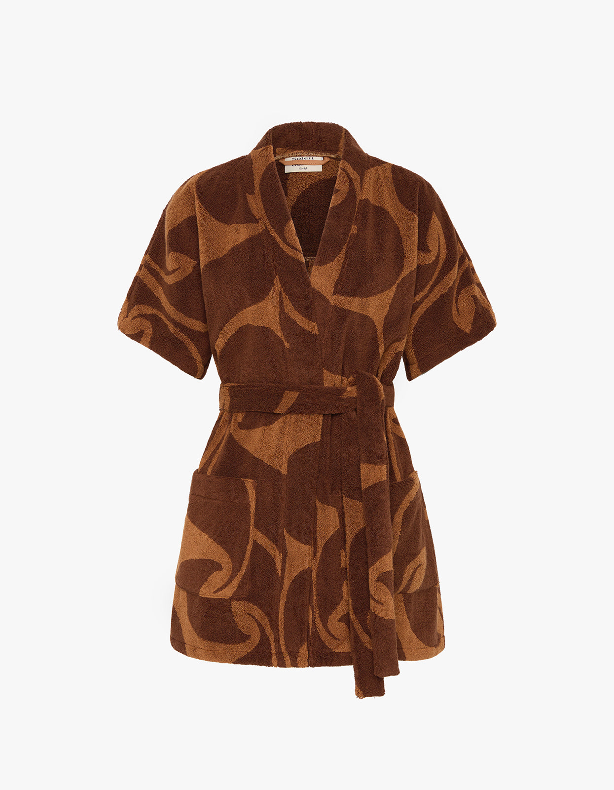 Mini Towelling Robe - Wave Umber