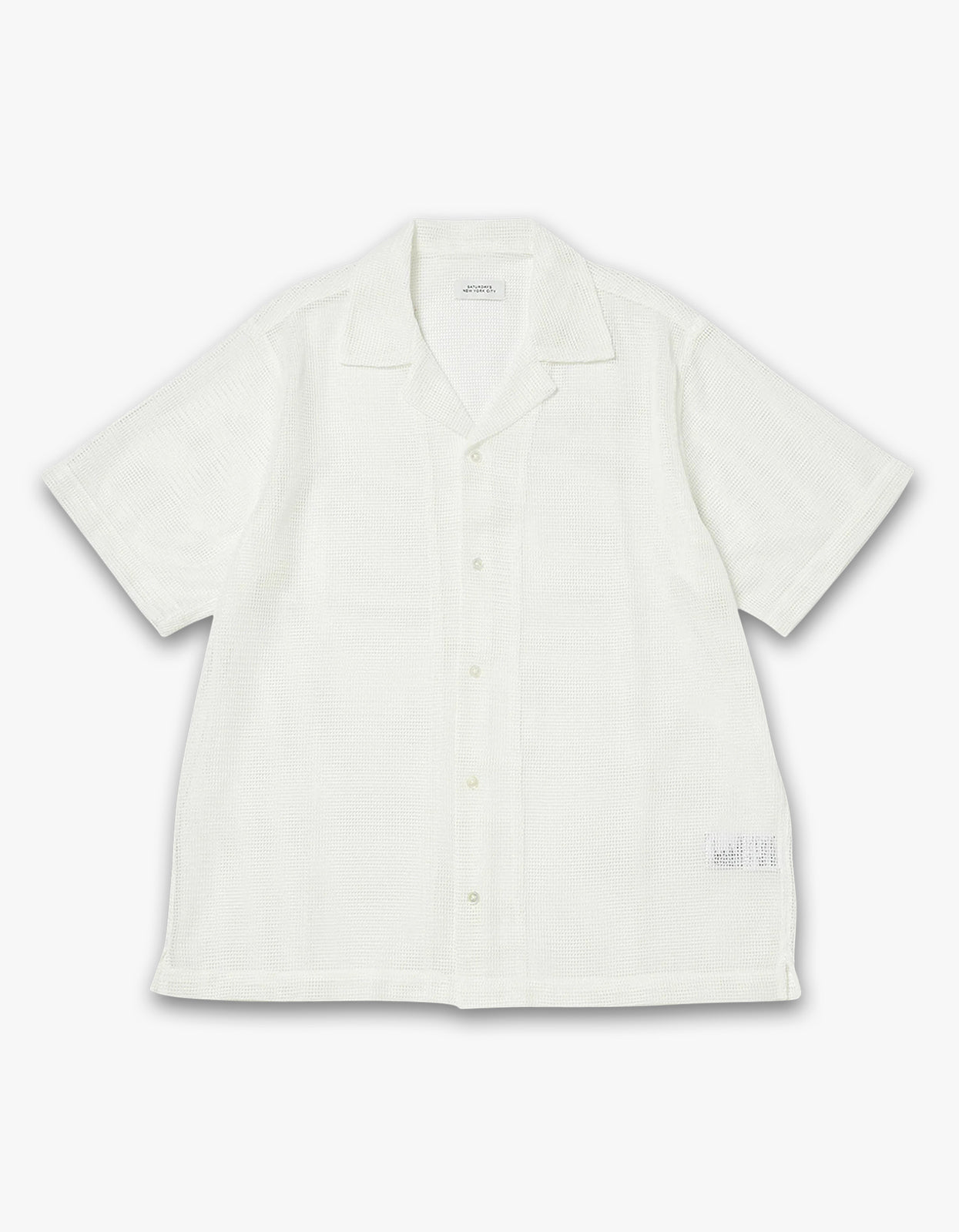 Canty Mesh Short Sleeve Shirt - White