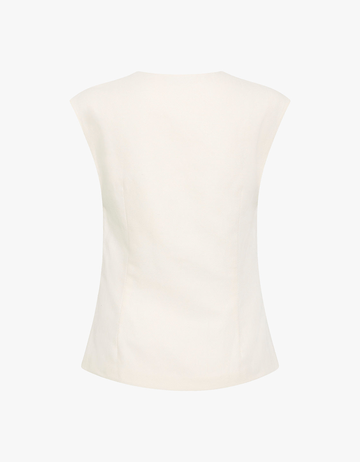 Minimal Tailored Vest - Ivory