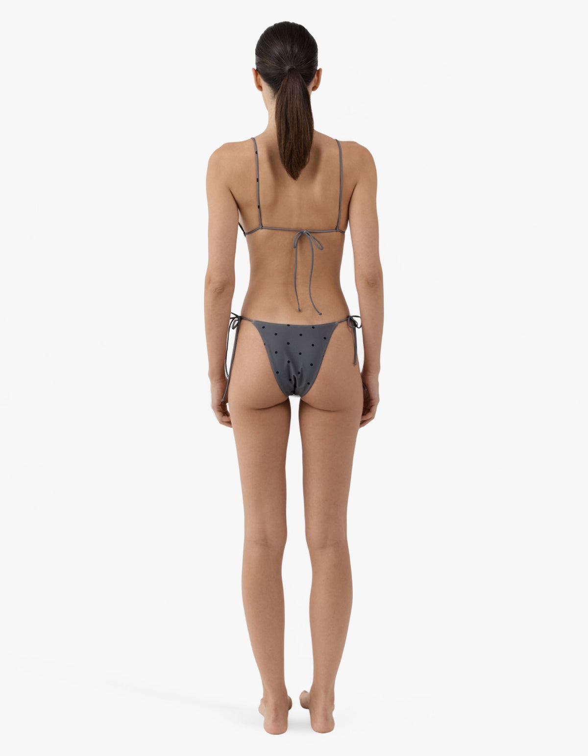 Longline Triangle Bikini Top - Smoked Pearl