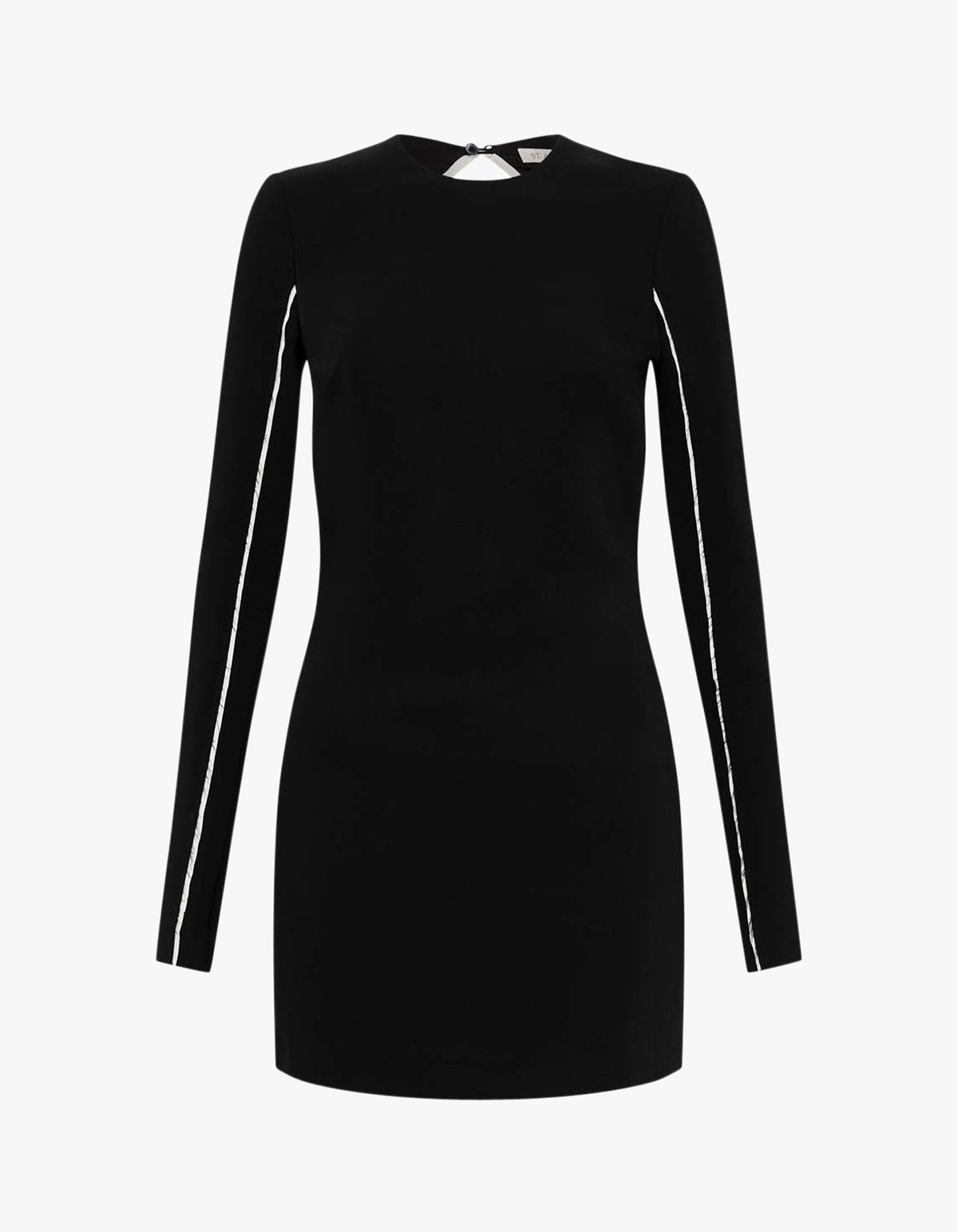 Raw Edge Mini Dress - Black