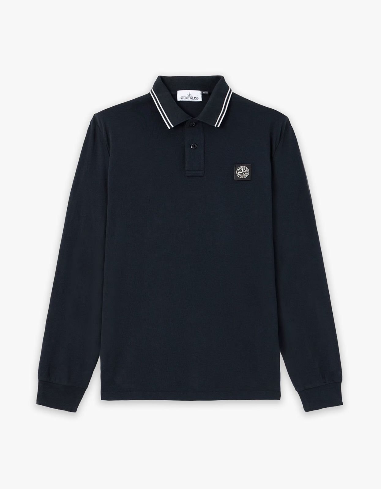 トップス STONE ISLAND 21AW L/S Polo Regular-Wh/XL