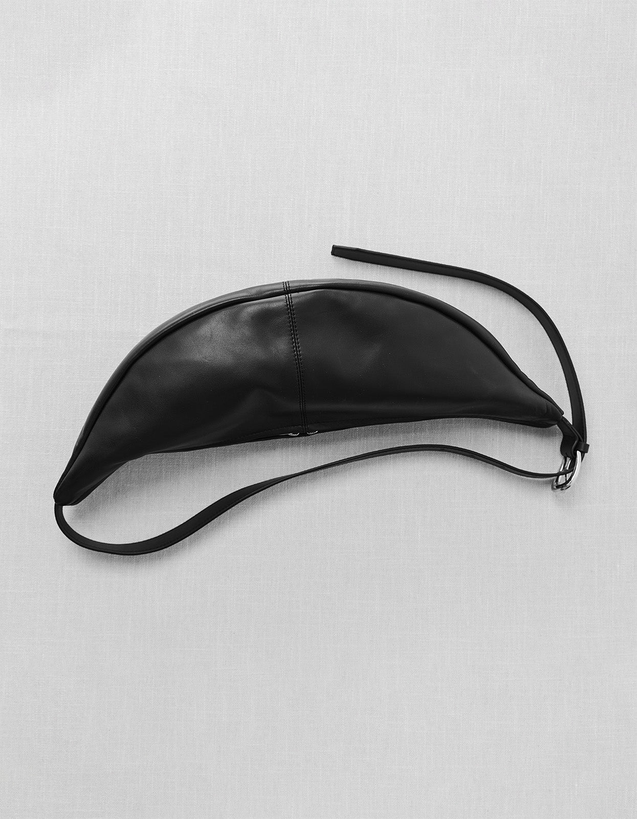 Adjustable Slim Crescent Bag - Black