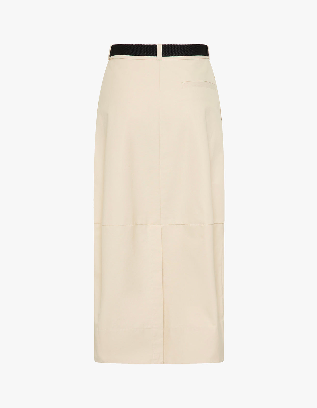 Canvas Pleat Cocoon Skirt - Shell