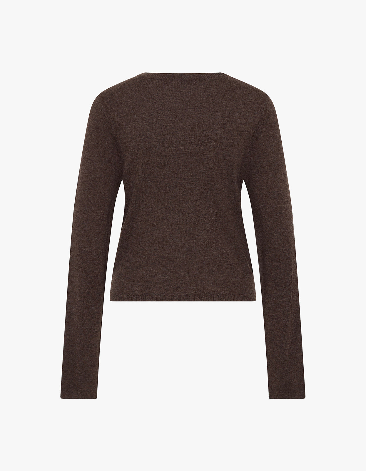 Fine Merino V Neck Sweater - Mulch