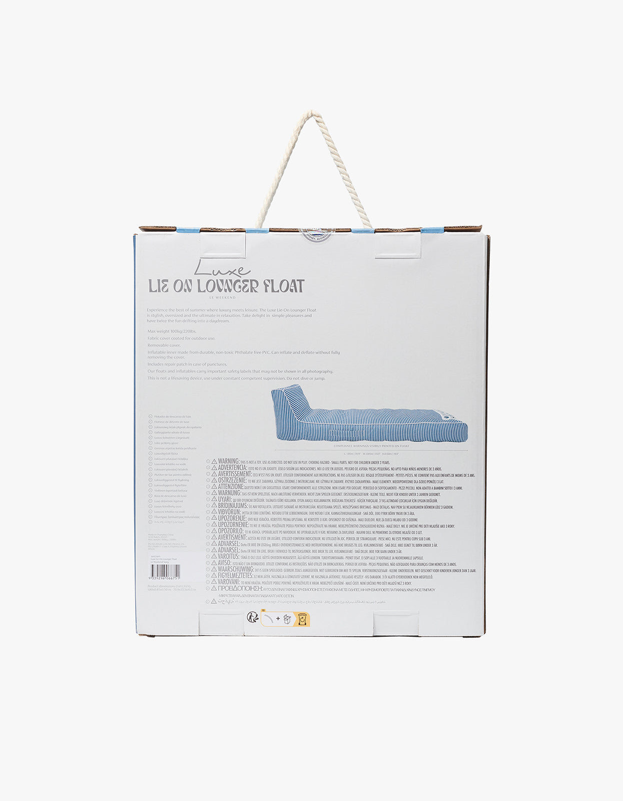 Luxe Lie-On Lounger Float - Le Weekend Navy