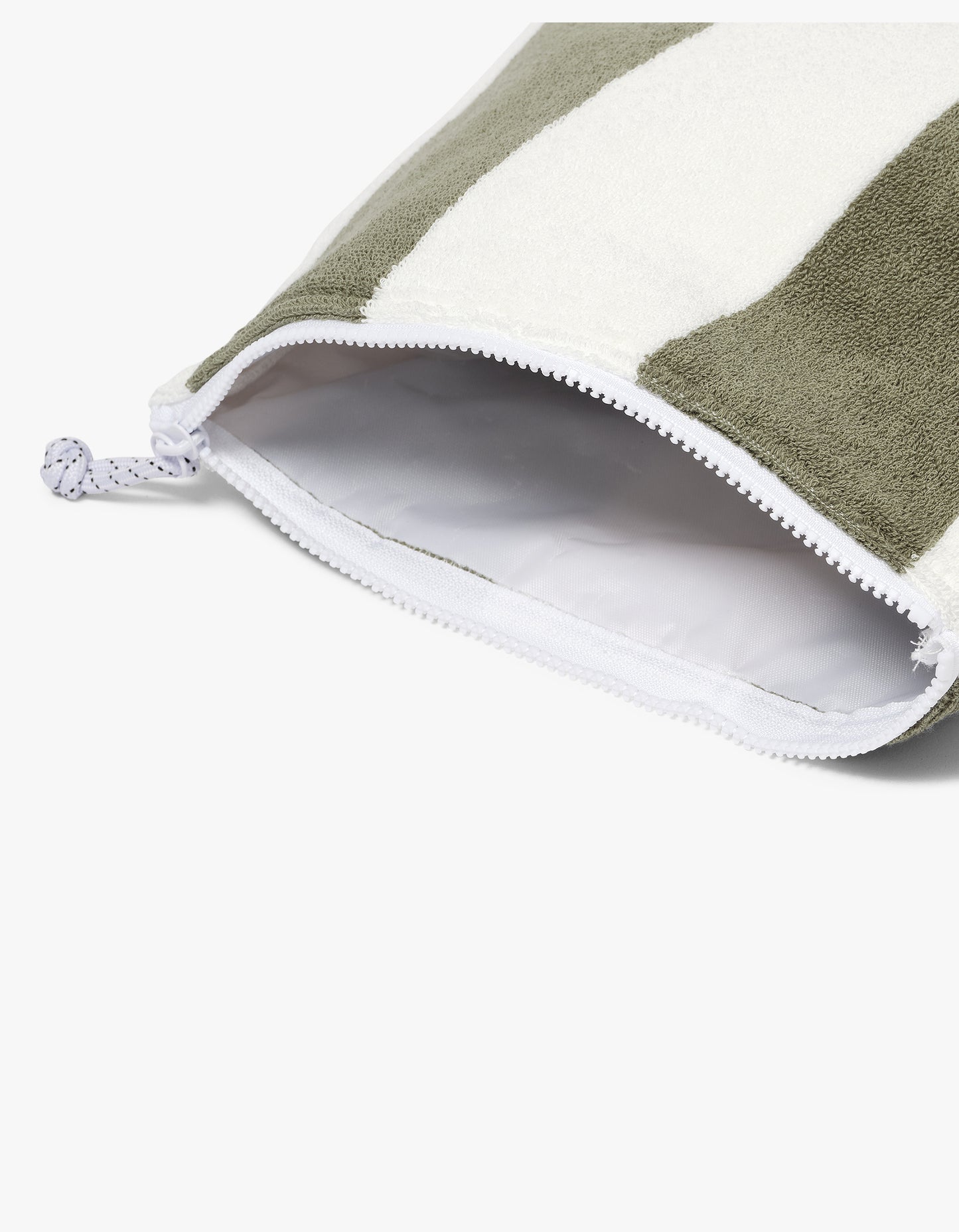 Terry Beach Pouch - The Vacay Olive Stripe