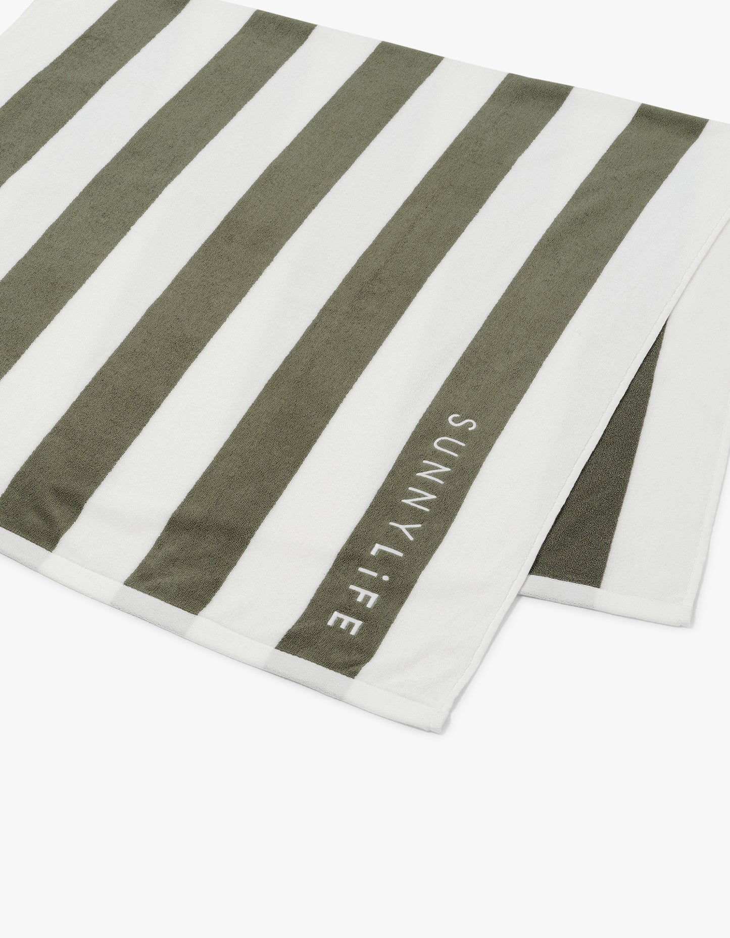 Beach Towel - The Vacay Olive Stripe