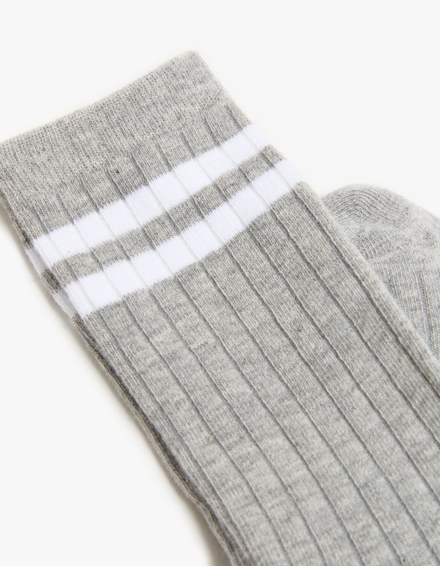 Signature Stripe Sock - Grey Marle