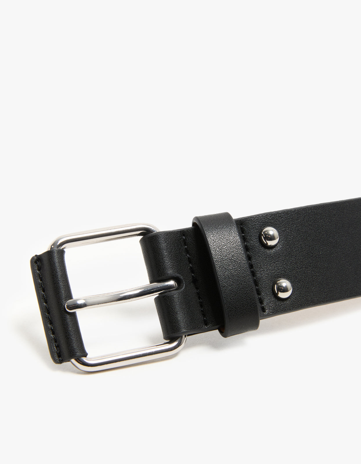 Silver Studded Belt - Black/Silver