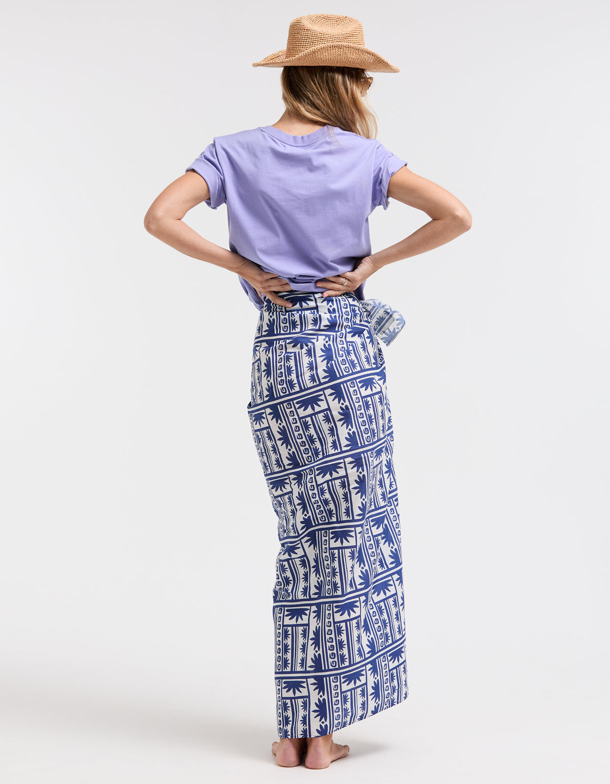 Celestial Sundance Sarong - Blue/White