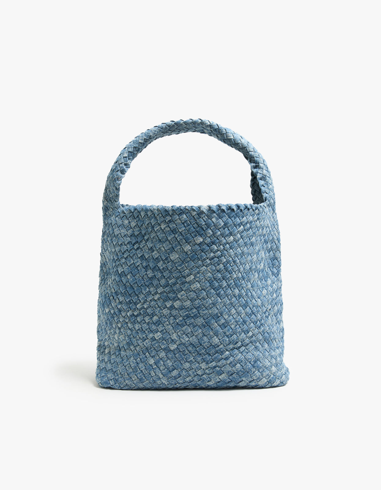 Talia Woven Denim Bag - Mid Blue