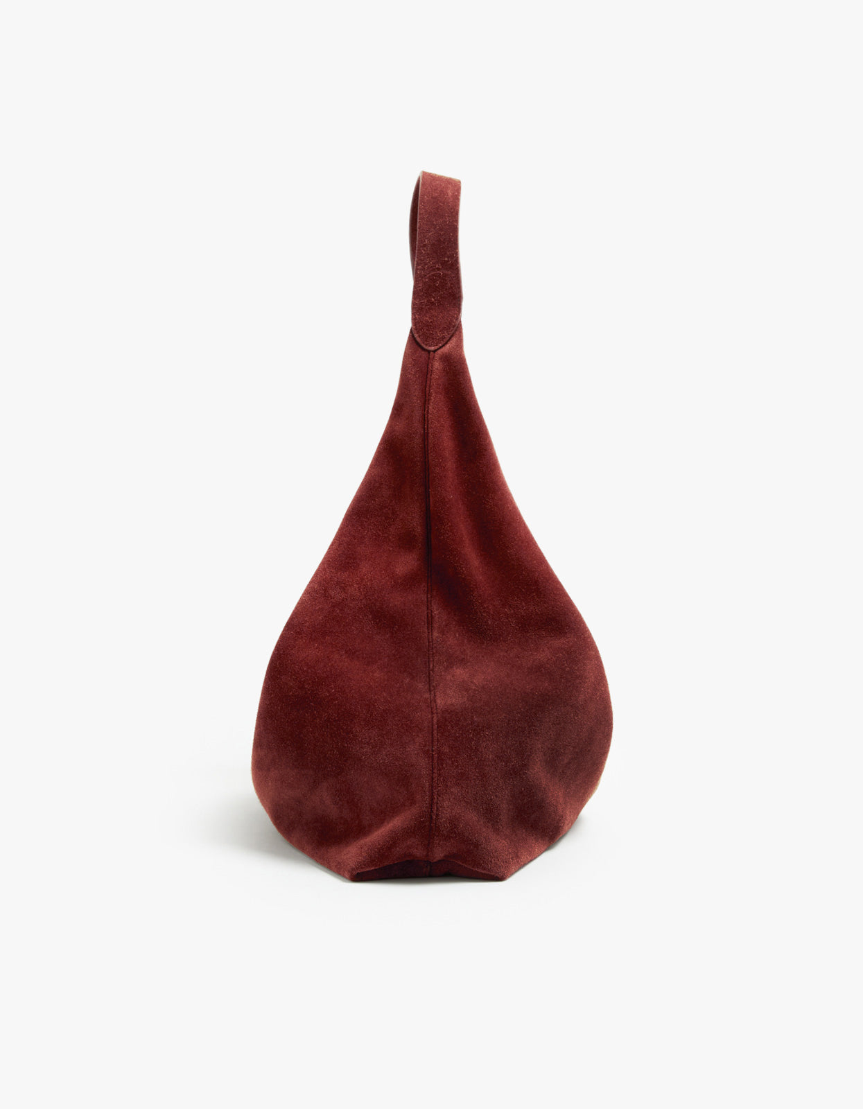 Indie Suede Leather Slouch Tote - Burgundy