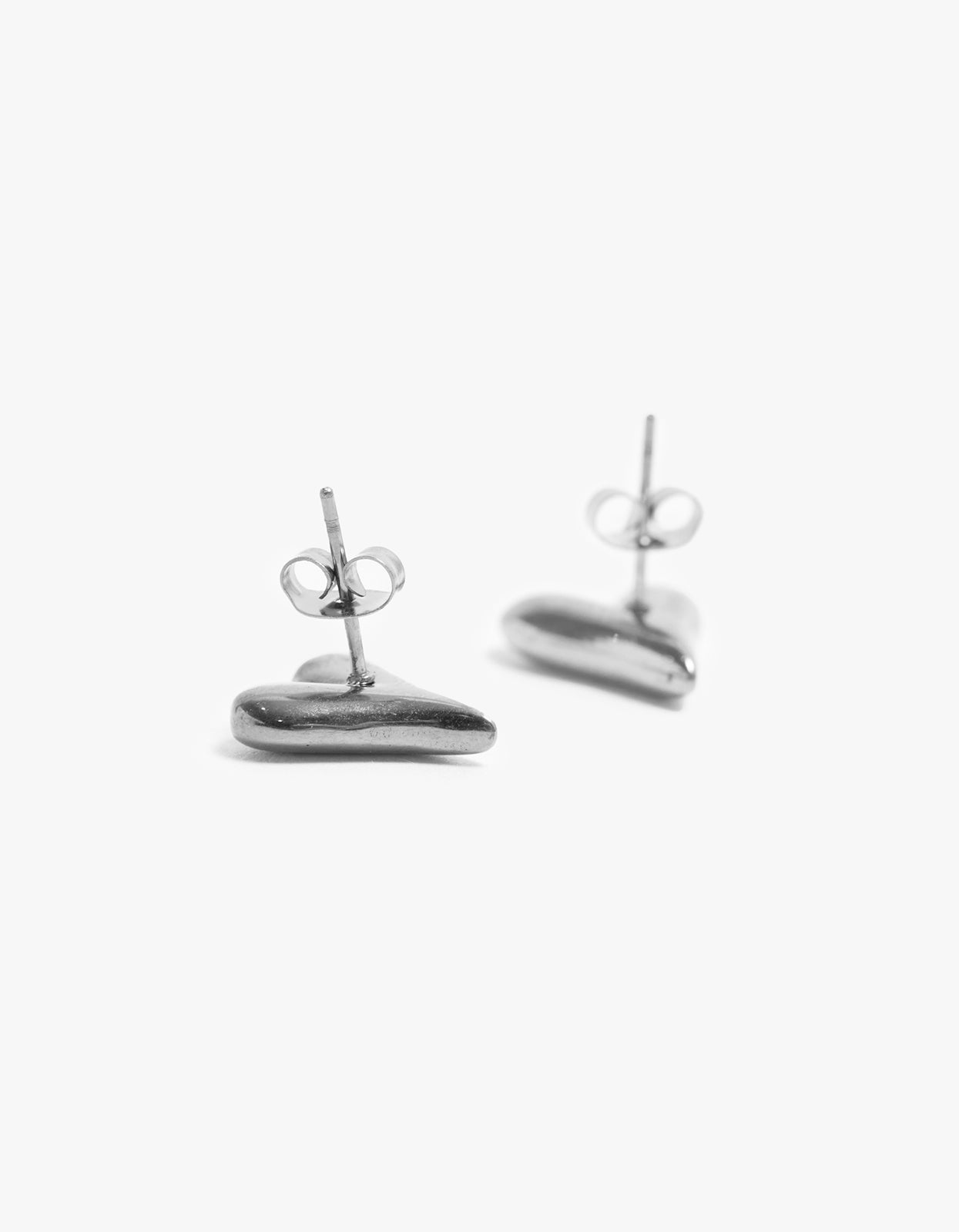 Clara Heart Earrings - Silver Plated