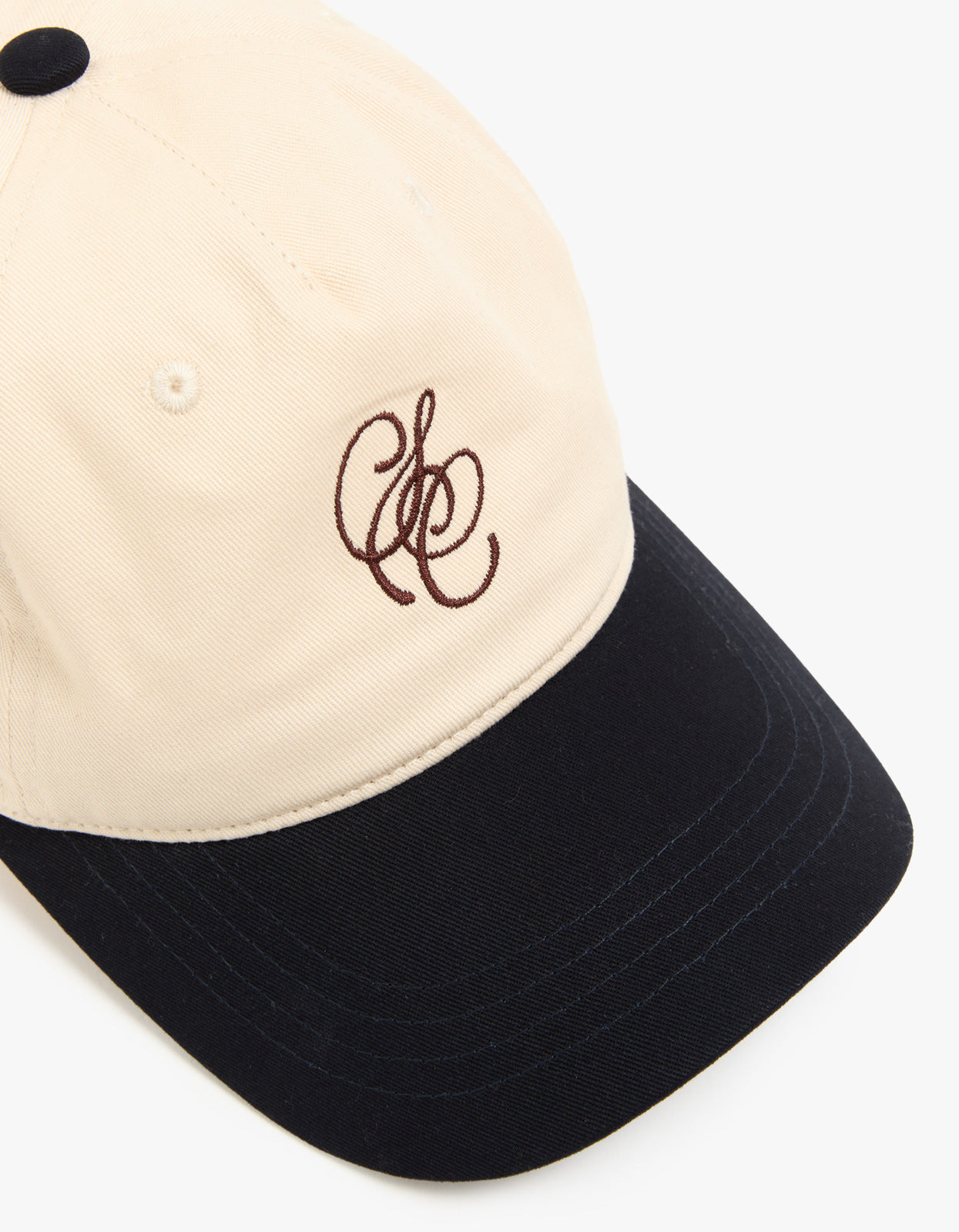 Super Club Monogram Cap - Ivory/Navy