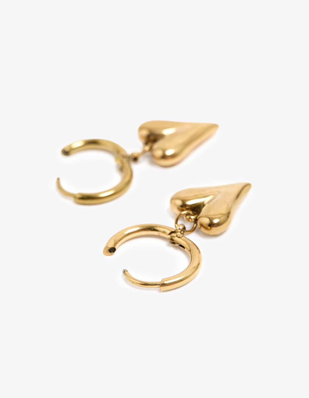 Cece Heart Hoops - Gold Plated