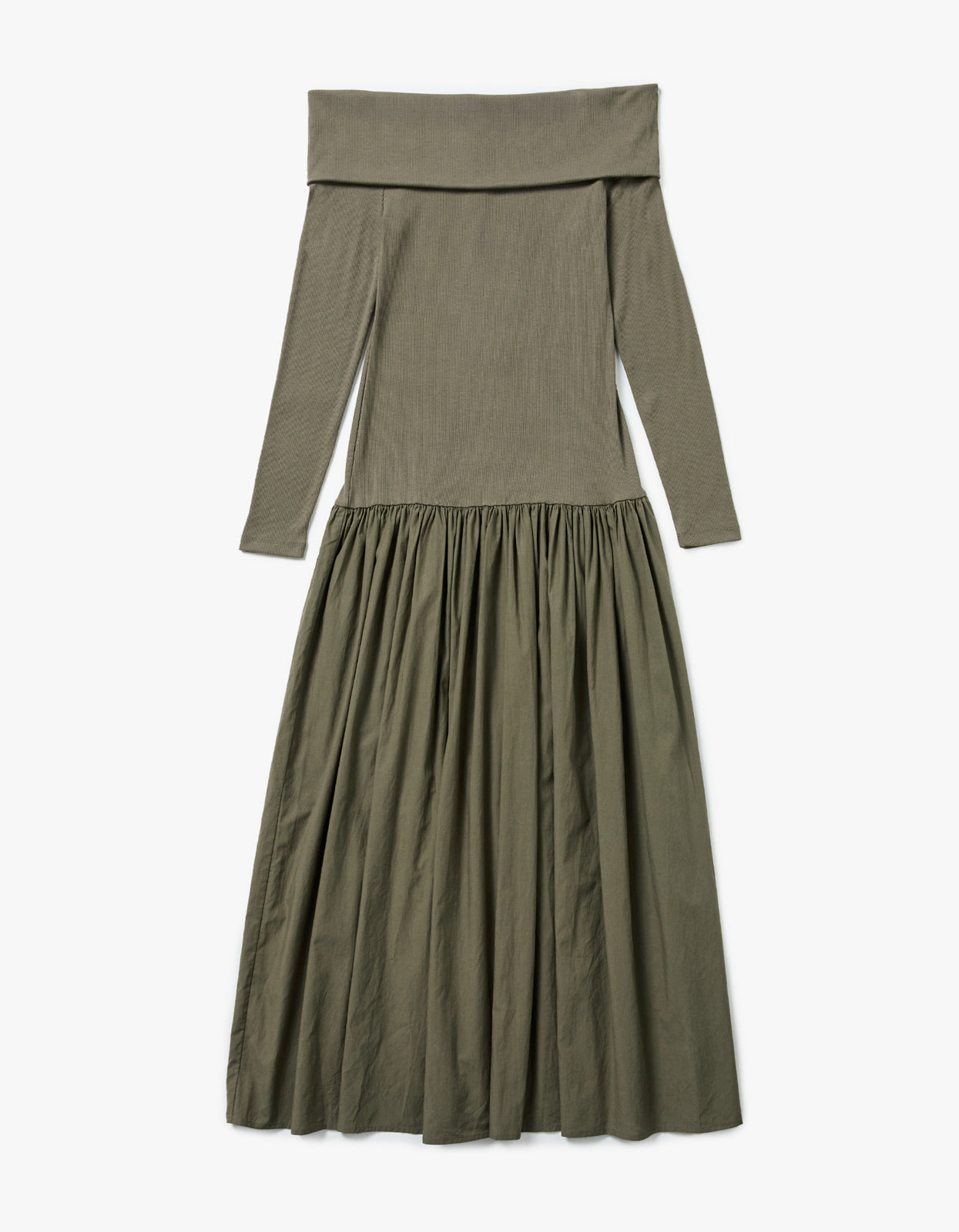 Bianca Off Shoulder Dress - Khaki