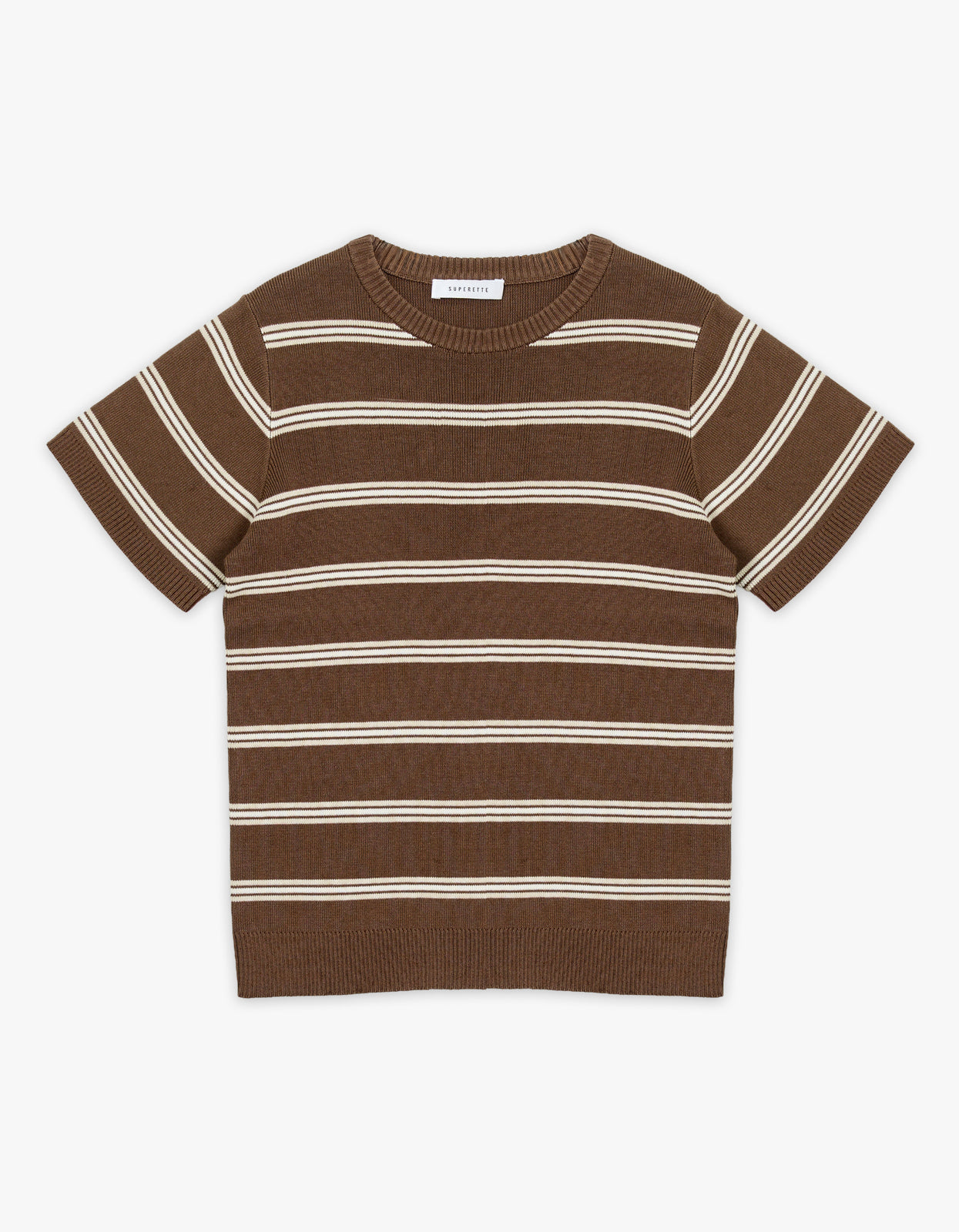 Lola Knit Tee - Chocolate Stripe