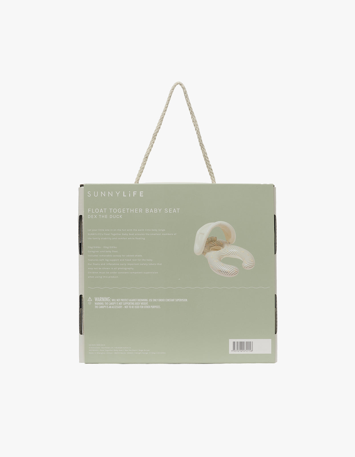 Float Together Baby Seat - Duck Sage Stripe