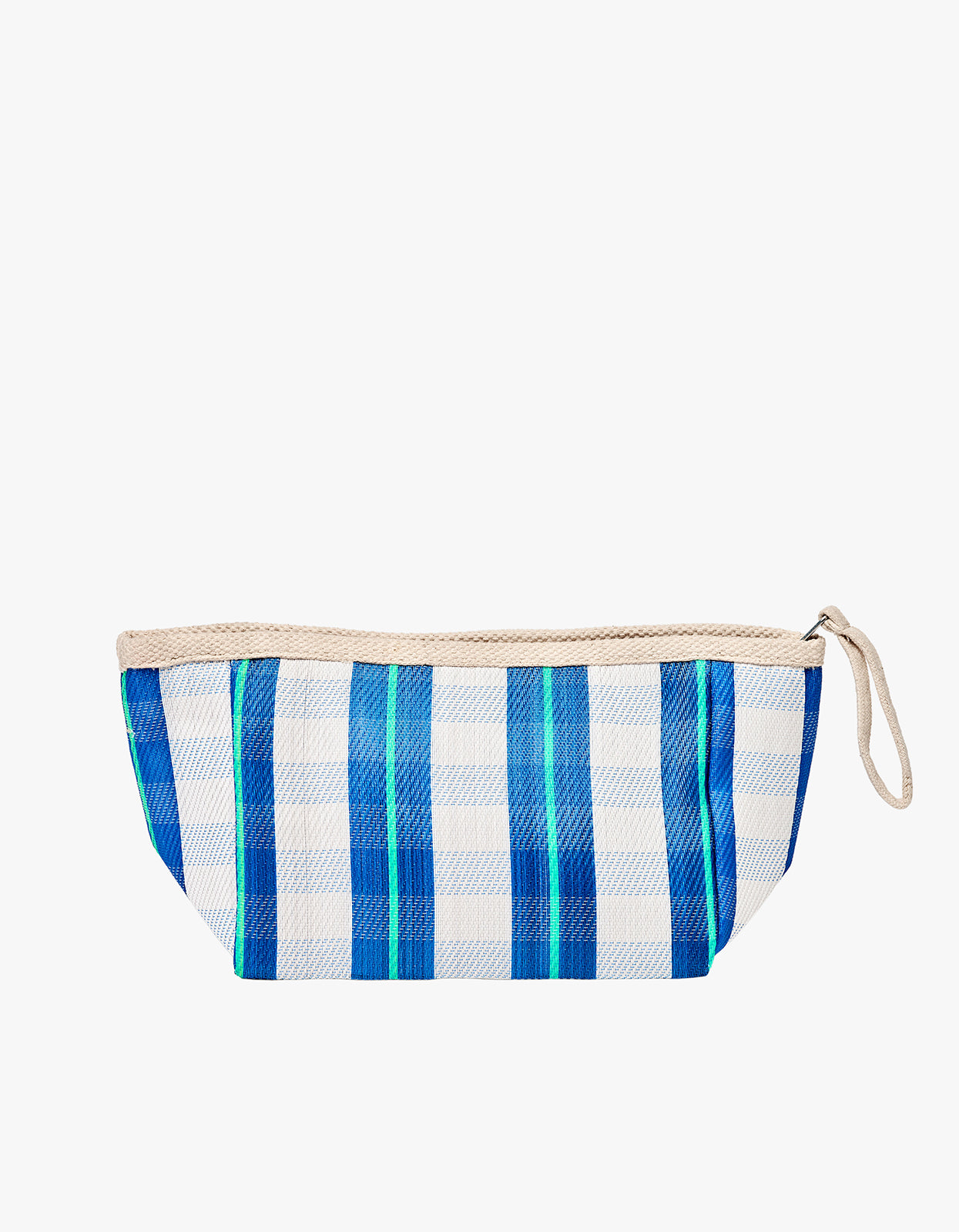 Recycled Nylon Beach Pouch - La Mer Blue Neon