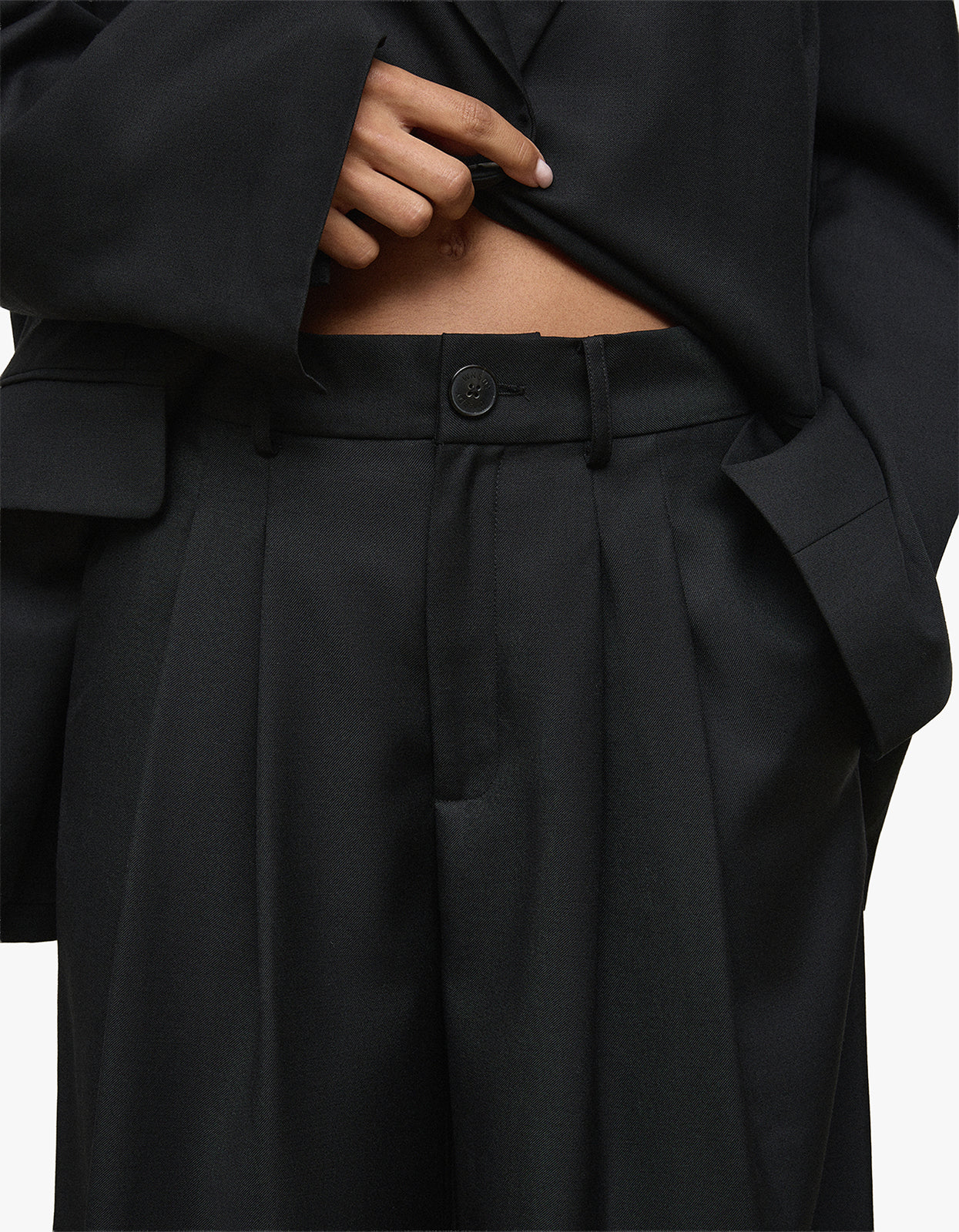 The Emelie Pant - Black Wool