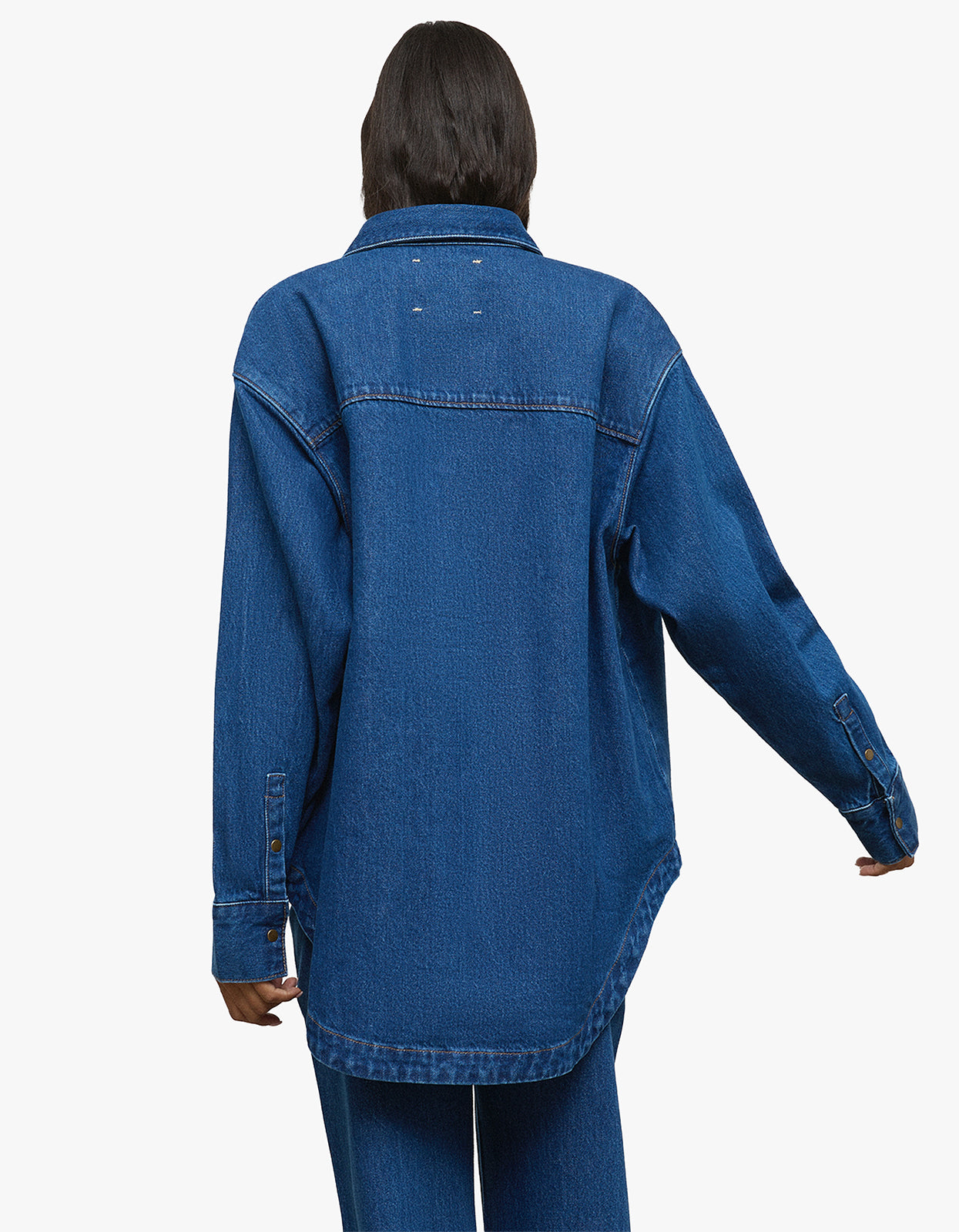 The Ari Overshirt - Mid-Blue