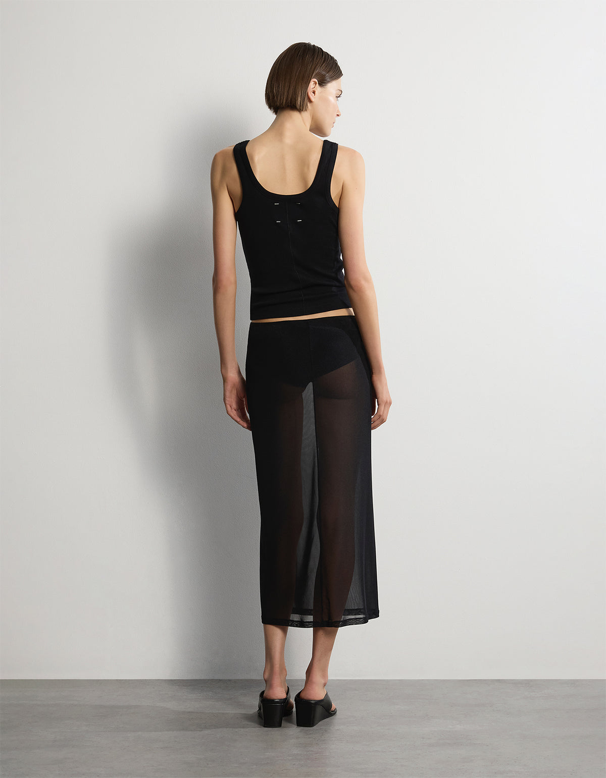 The Piper Skirt - Black Mesh