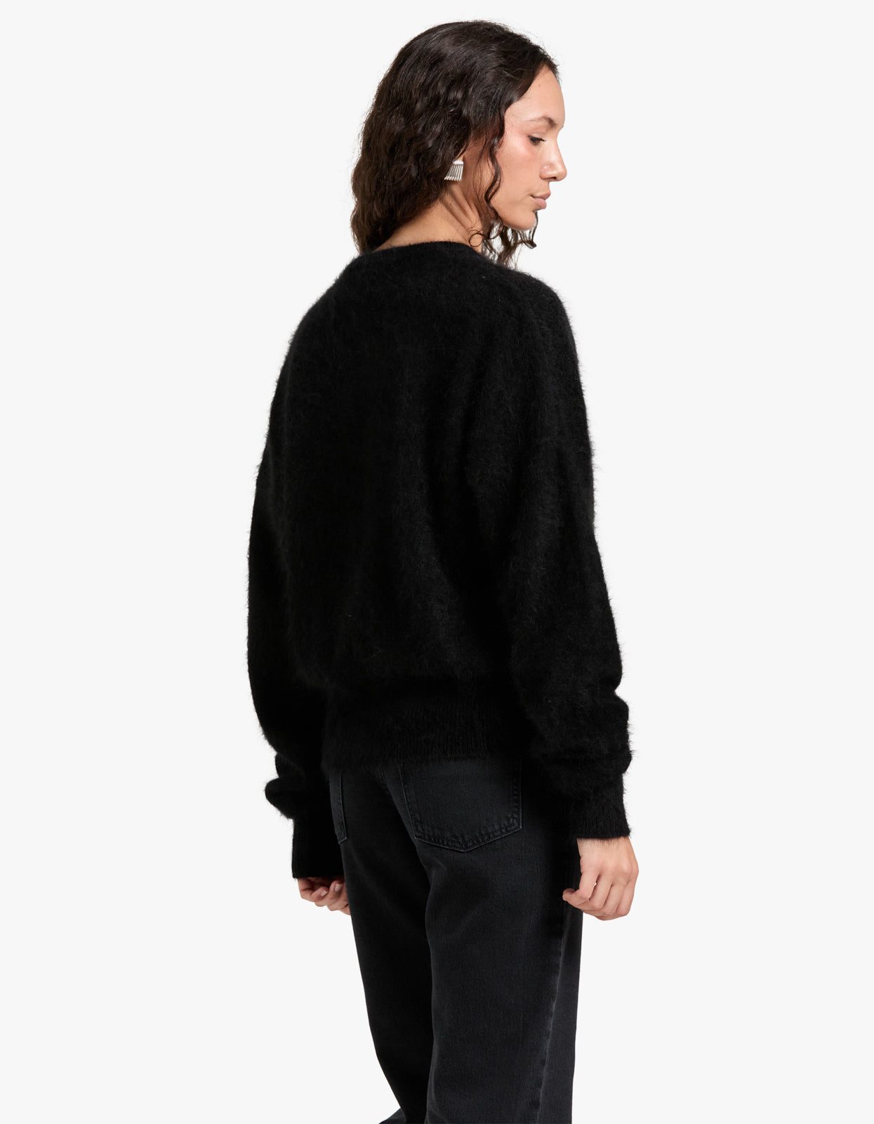 Frankie Crew Cardigan - Black