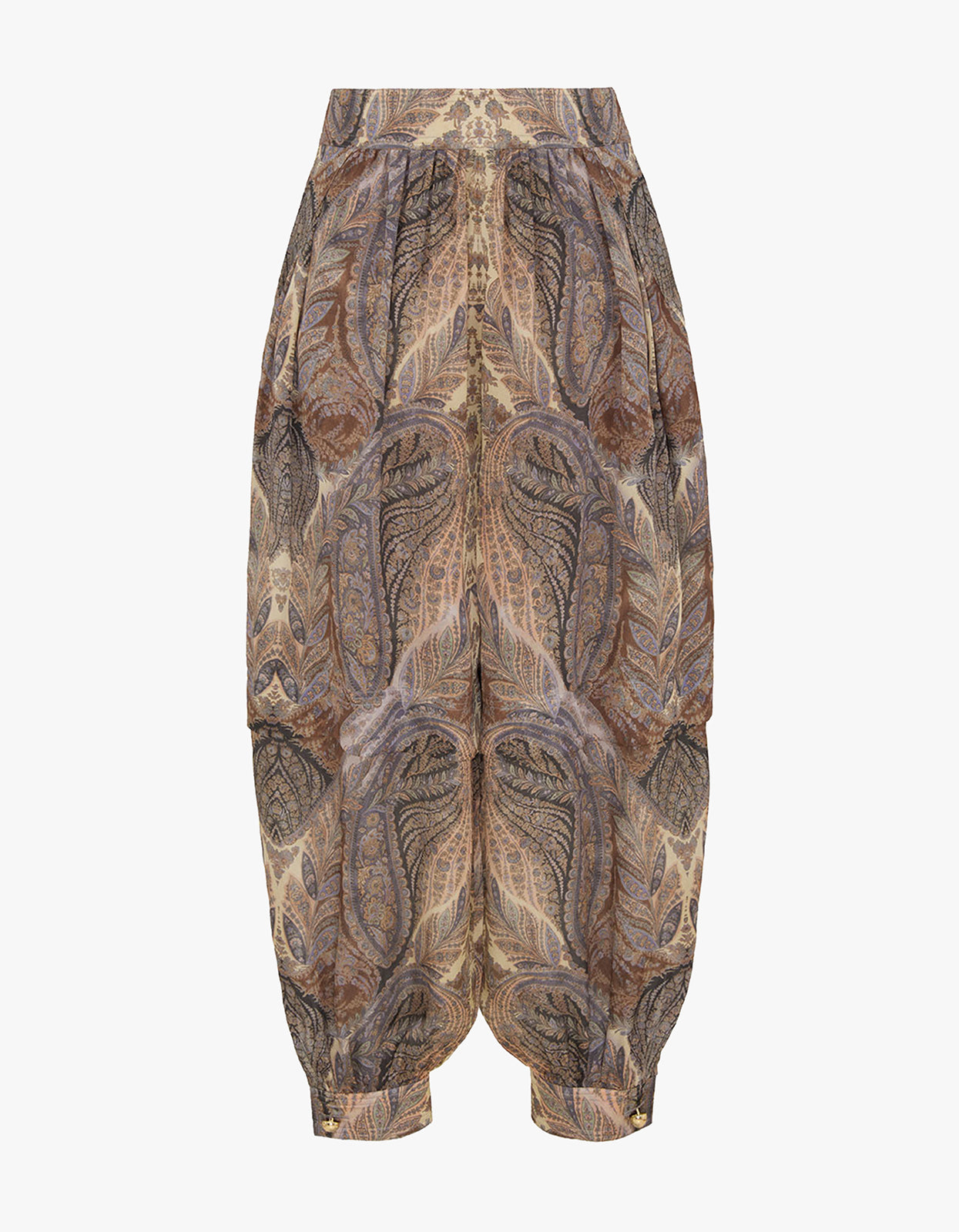 Hypnotic Silk Harem Pant - Denim Paisley