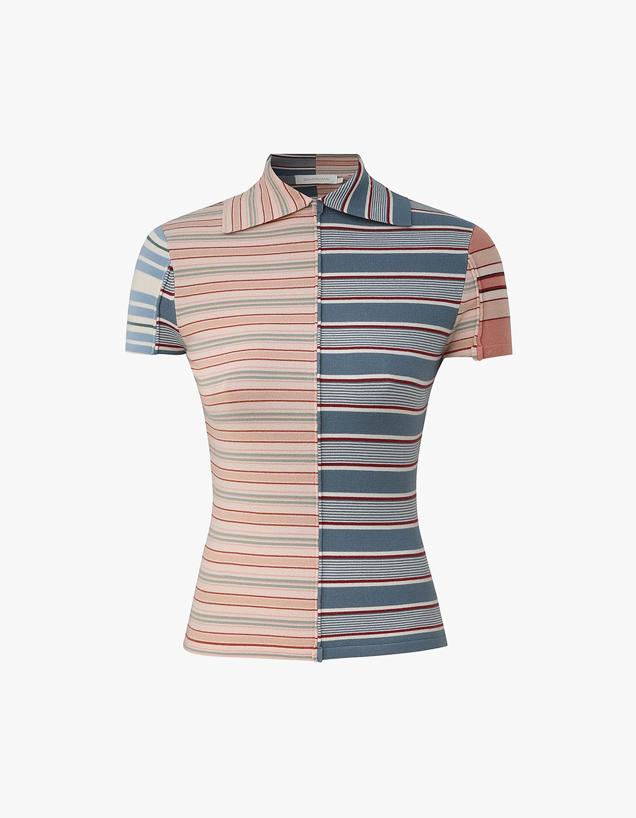 Rebellion Spliced Stripe Polo - Multi Stripe