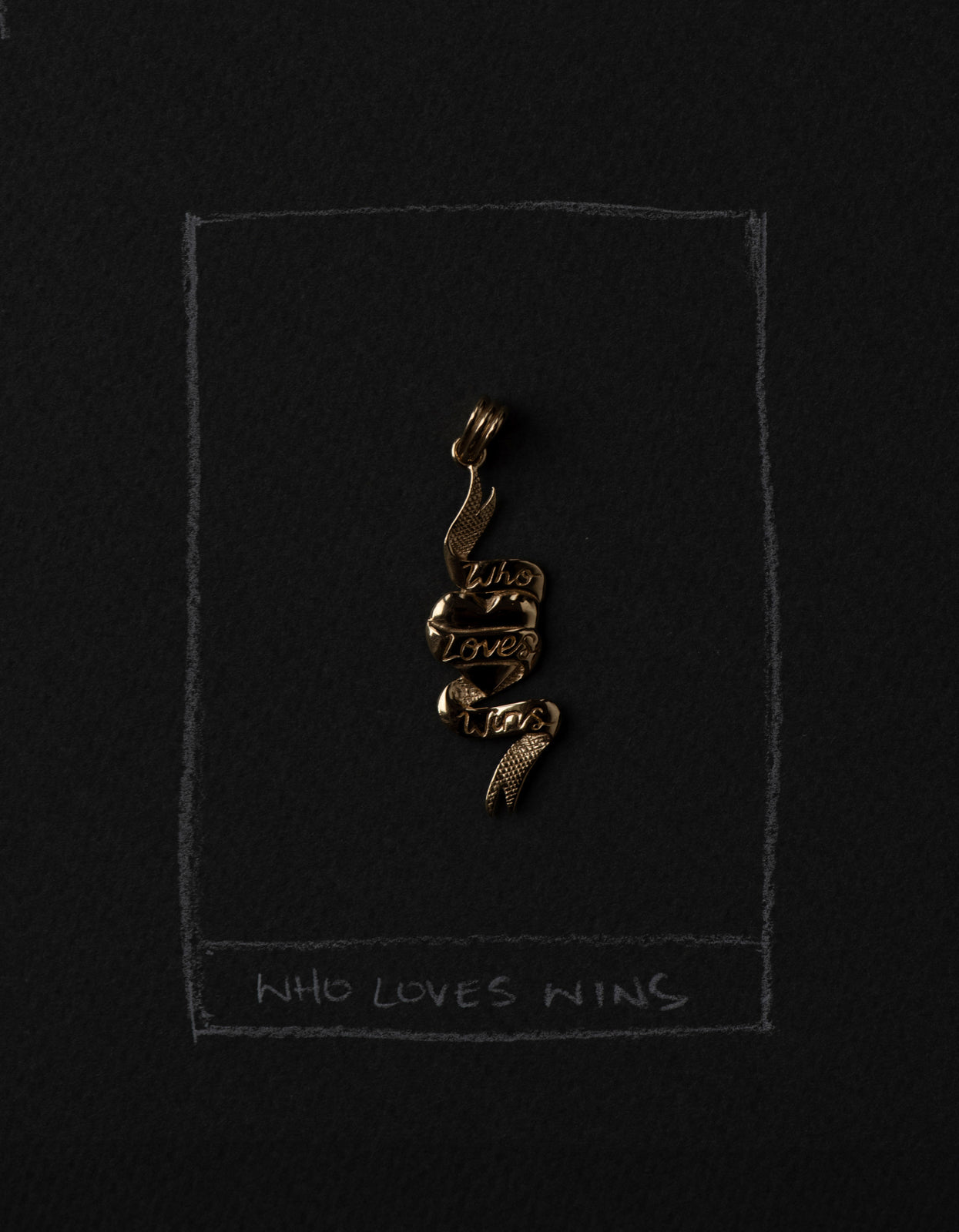 Who Loves Wins Charm - 22K Gold Vermeil