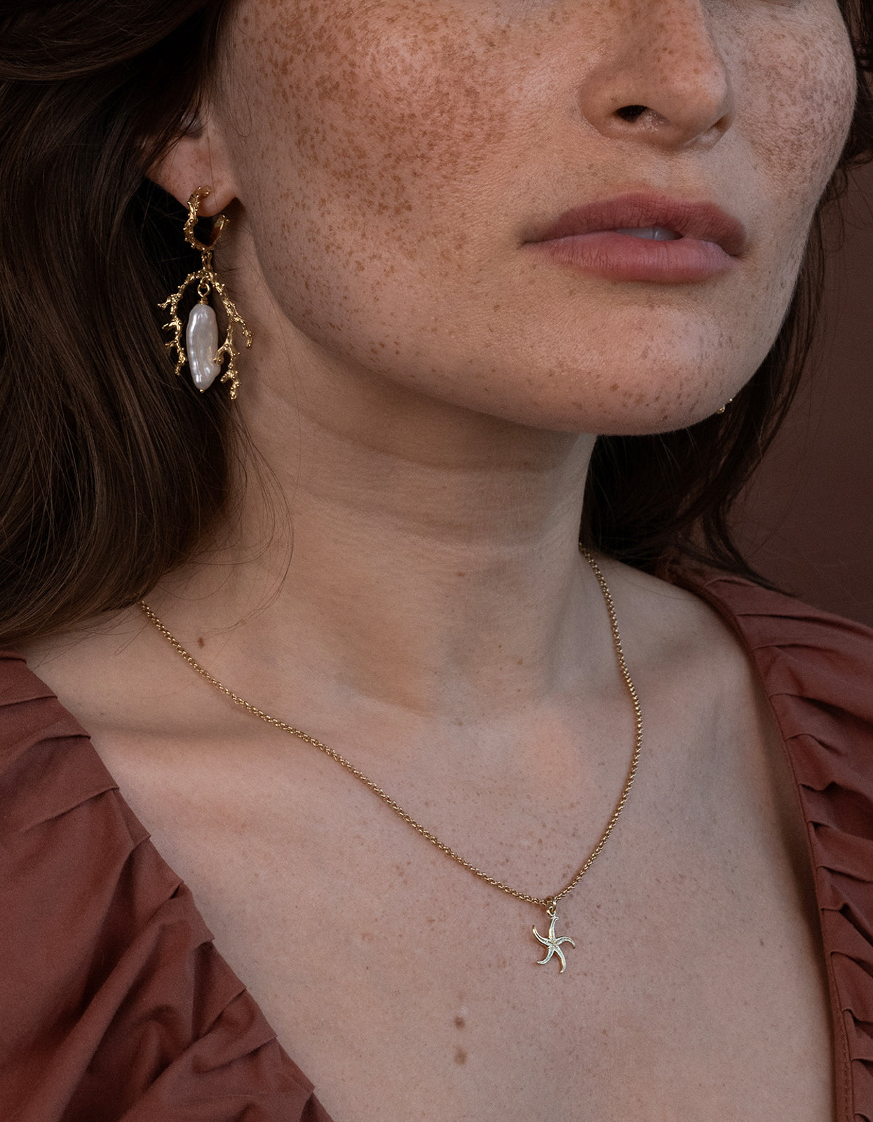 Starfish Necklace - 22K Gold Vermeil