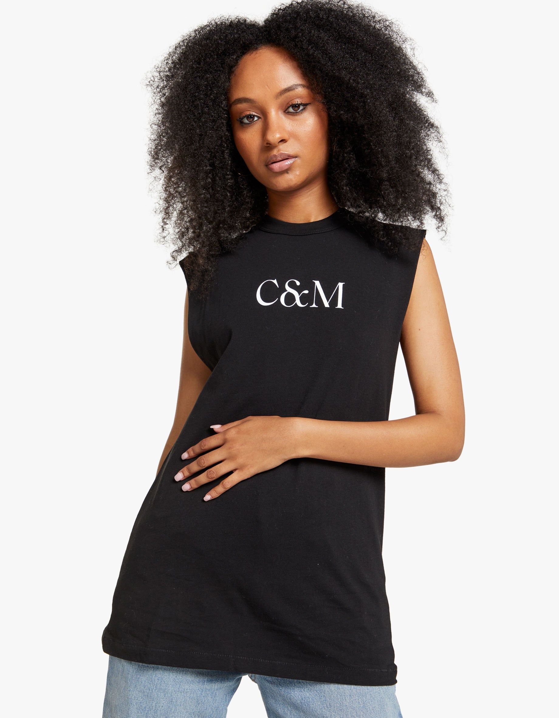 C&m logo outlet tank dress