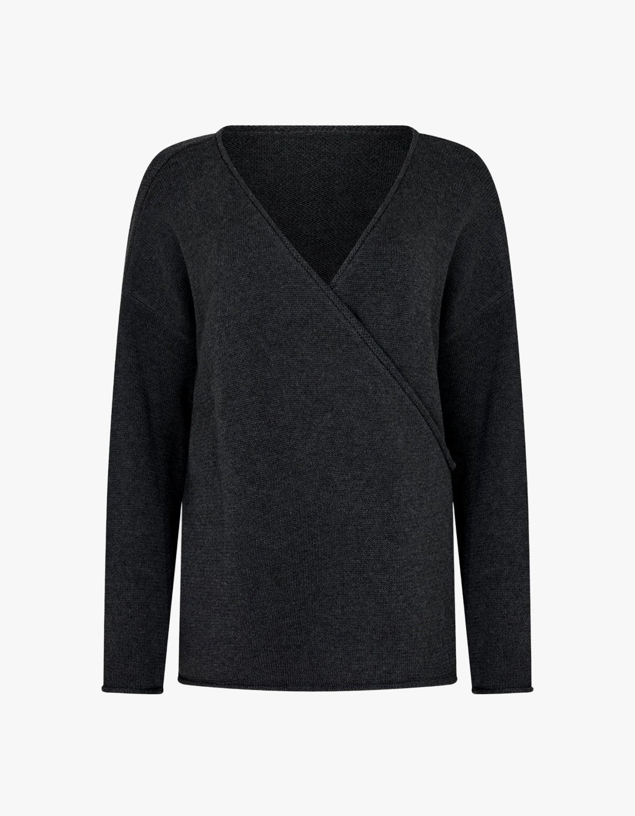 Sabine Wrap Knit - Charcoal