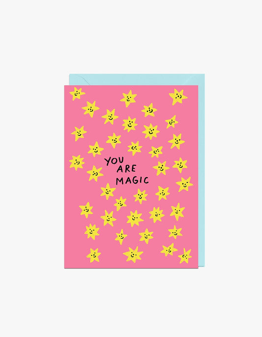 You Are Magic Stars Card - Pink
