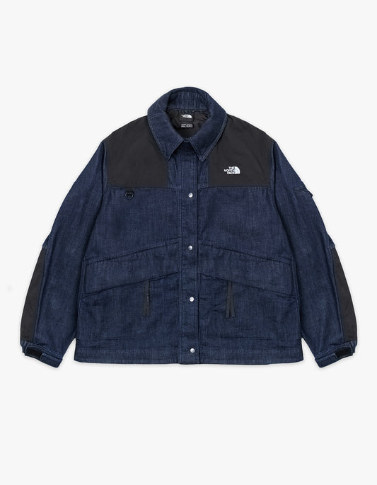 W A-Line Denim Jacket Cordura - Dark Indigo Denim Wash-Tnf Black