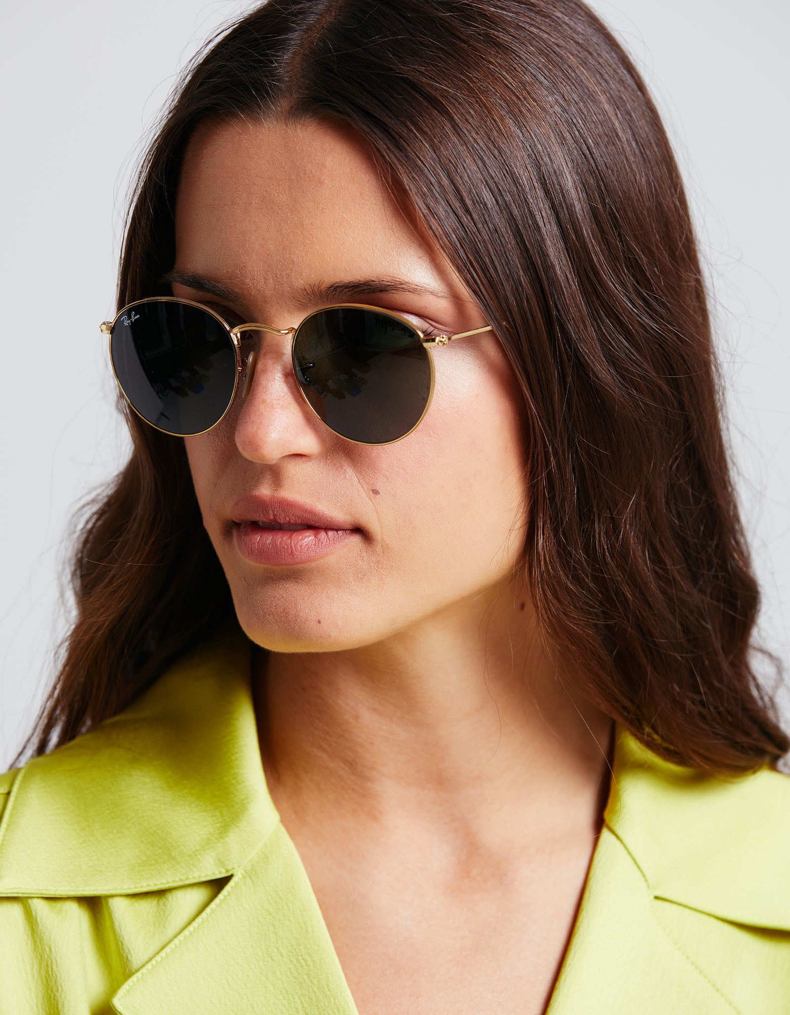 Round Metal Sunglasses Arista/Crystal Green – Superette