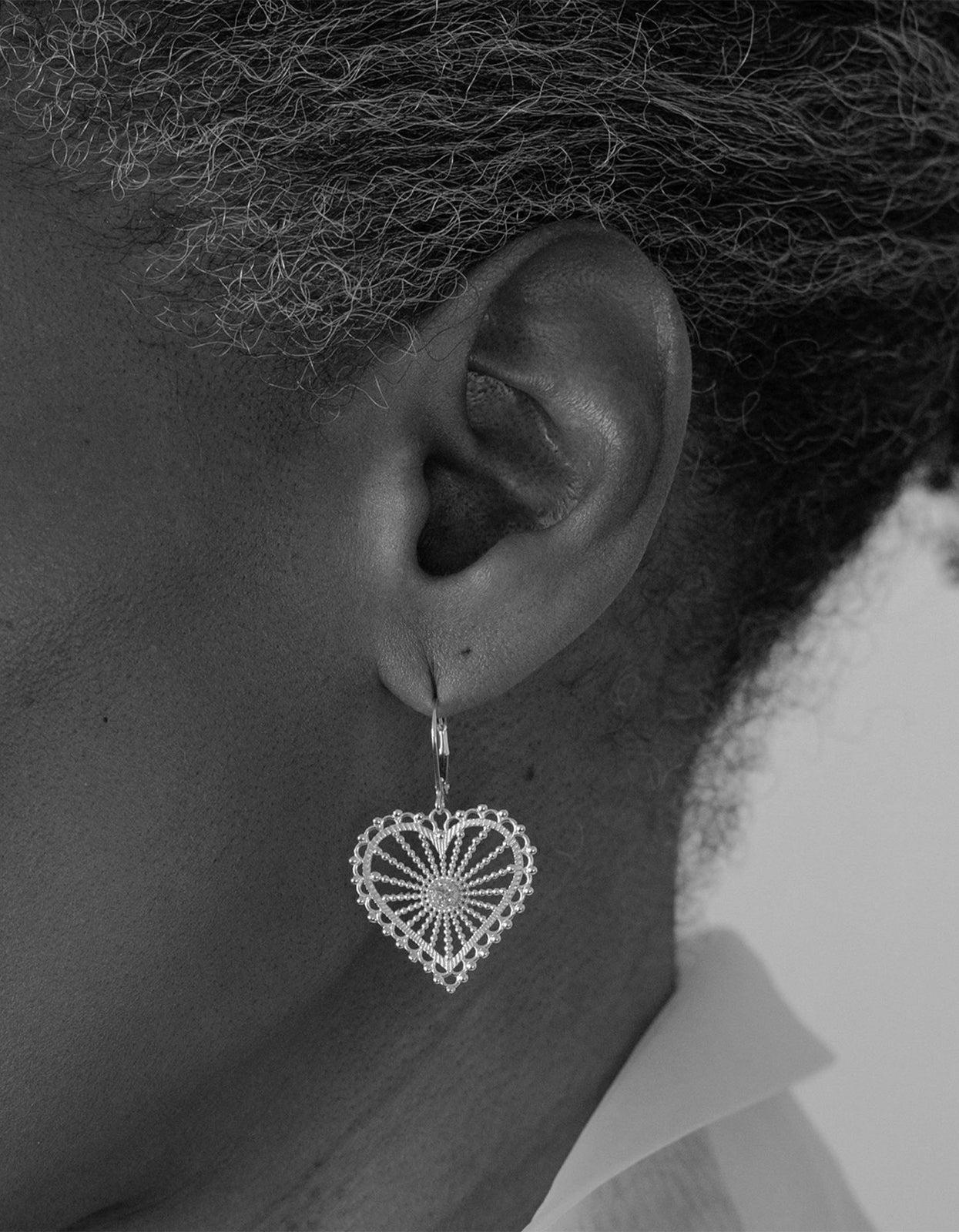 Amore Mia - White Silicone Earrings