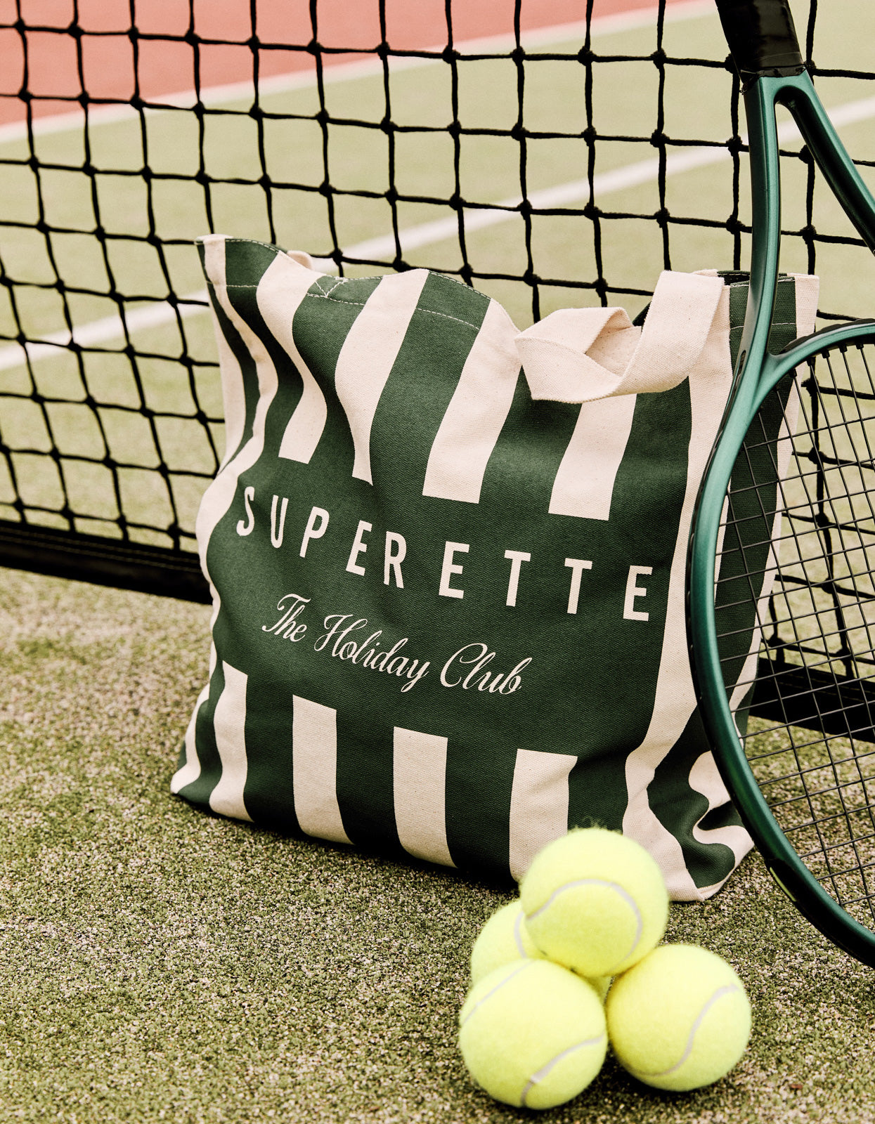 GWP Superette Holiday Tote - Green Stripe