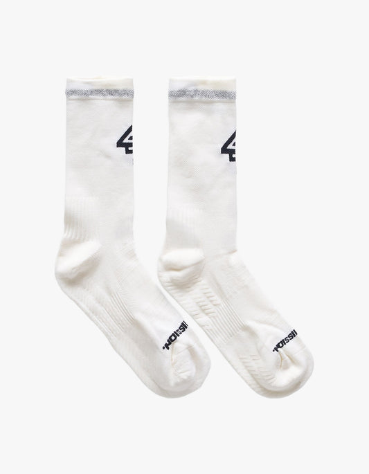 247 Reflex Run Socks - Flat White