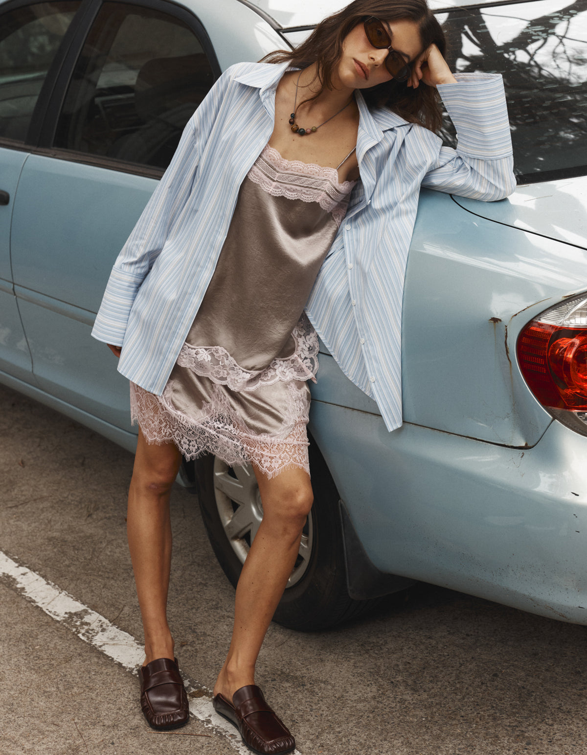 Lily Skirt - Grey/Pink
