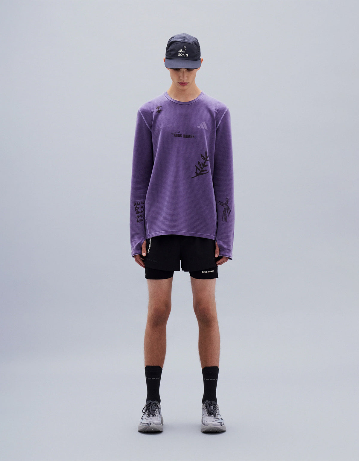 Adidas X SFTM L/S Running T-Shirt - Tech Purple