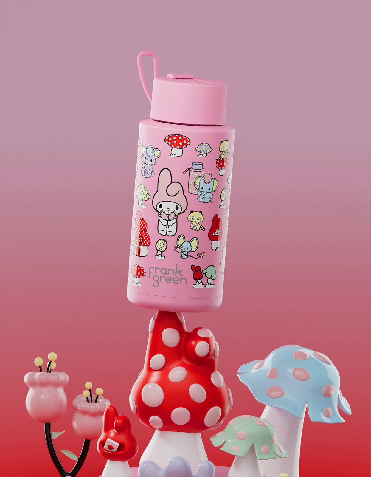 My Melody 34Oz Flip Straw Reusable Bottle - Blush