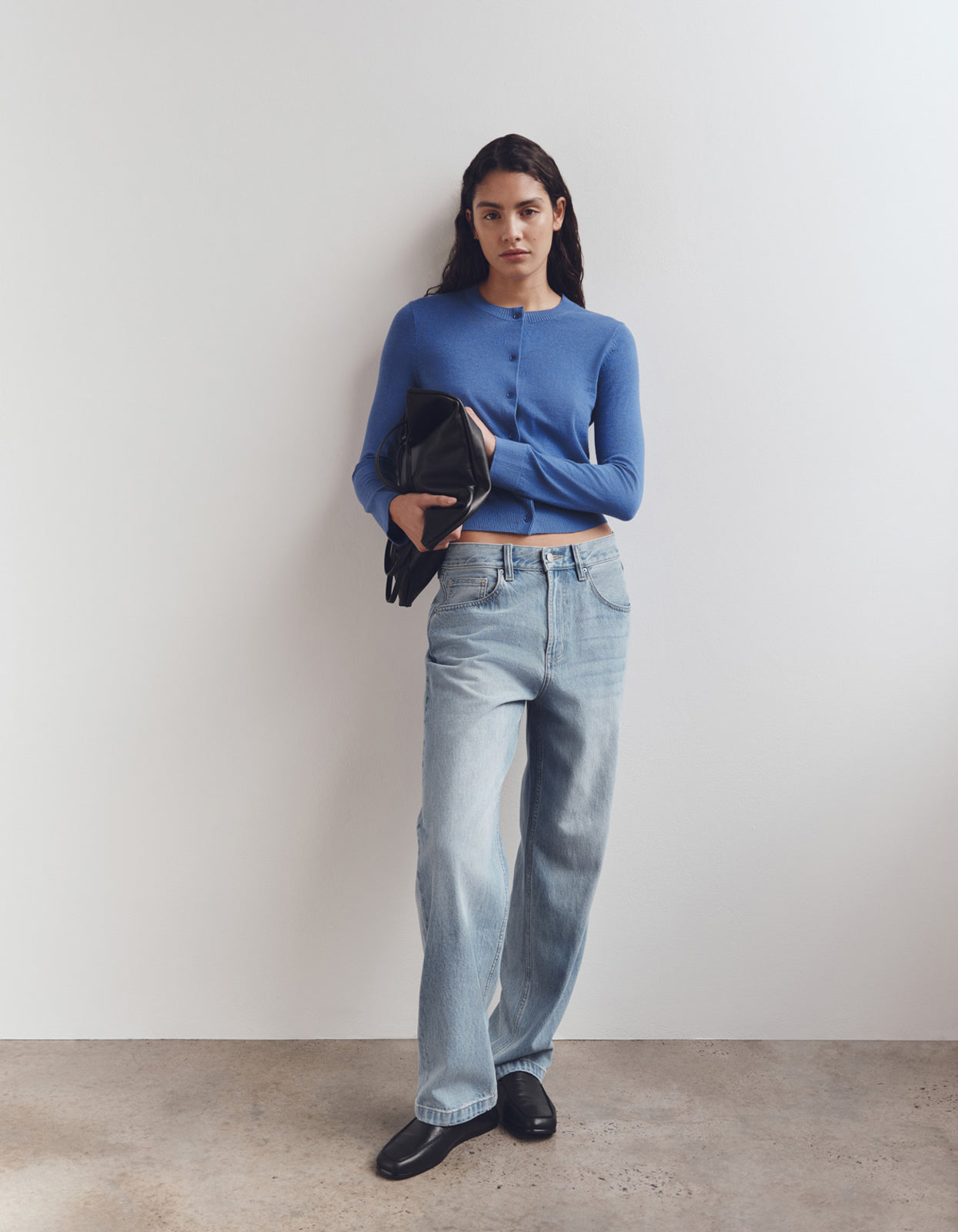 Orina Cotton Cashmere Cardigan - New Blue