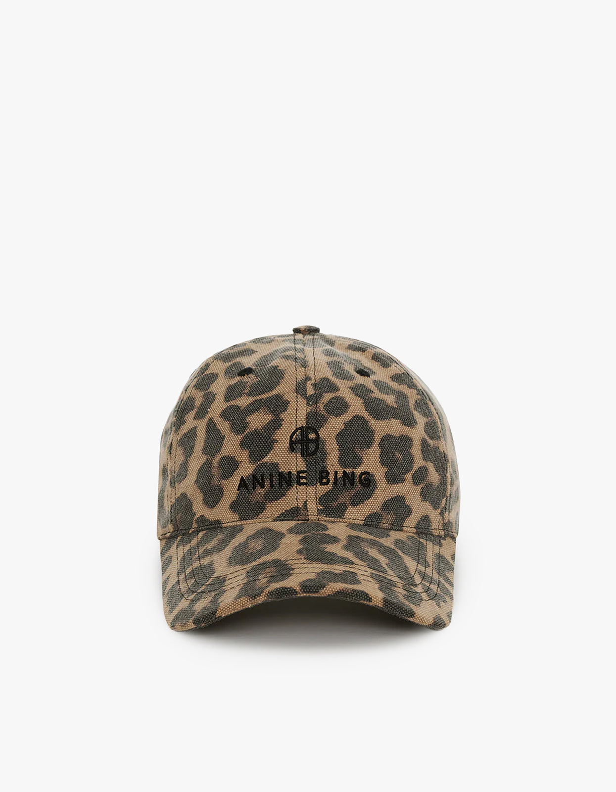 Jeremy Baseball Cap - Black And Brown Leopard
