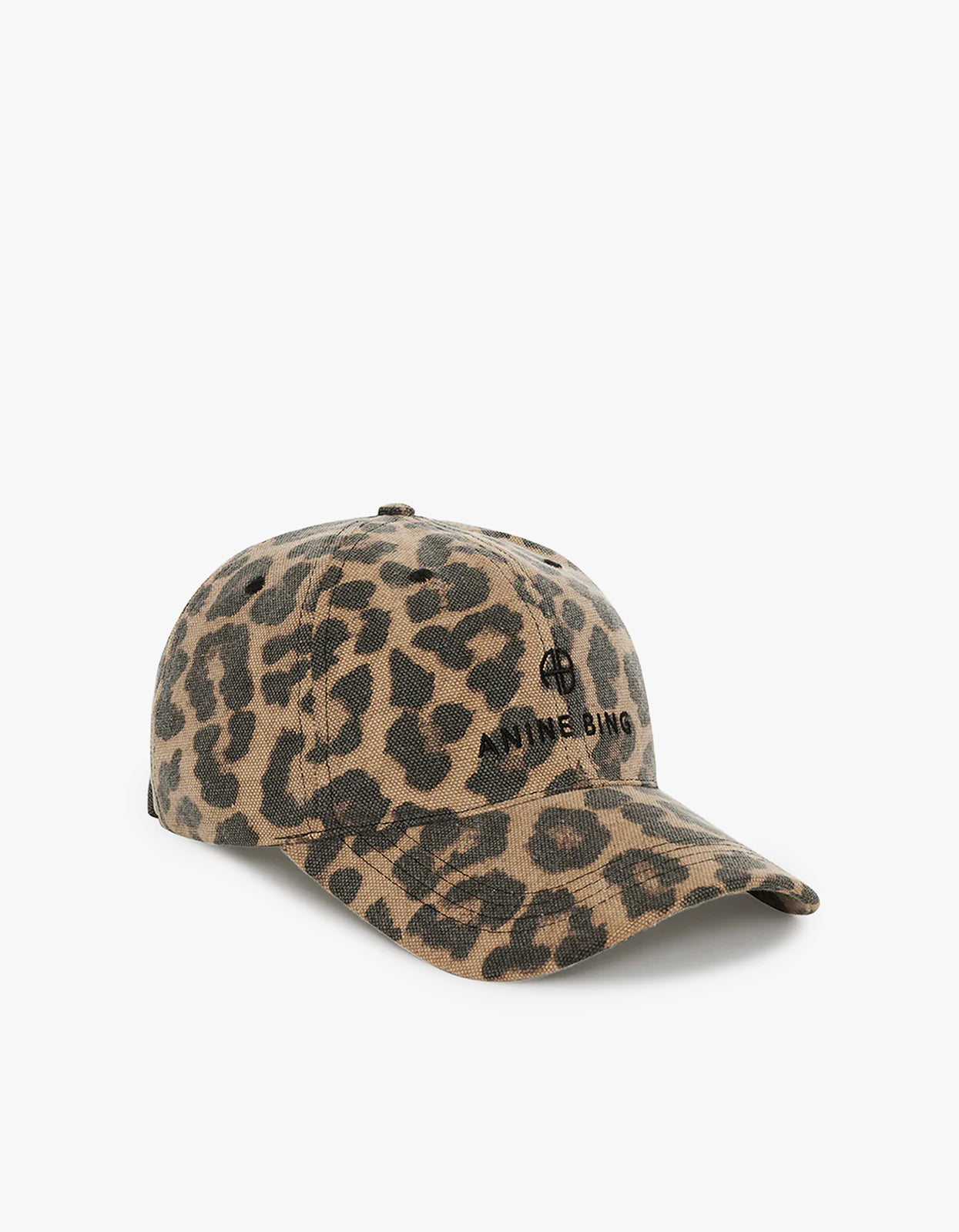 Jeremy Baseball Cap - Black And Brown Leopard